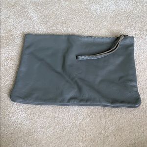 Large gray zip top wristlet/clutch from Old Navy